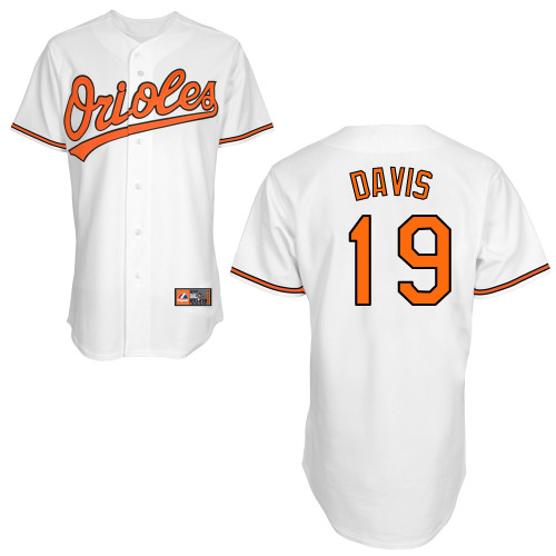Chris Davis #19 MLB Jersey-Baltimore Orioles Men's Authentic Home White Cool Base Baseball Jersey